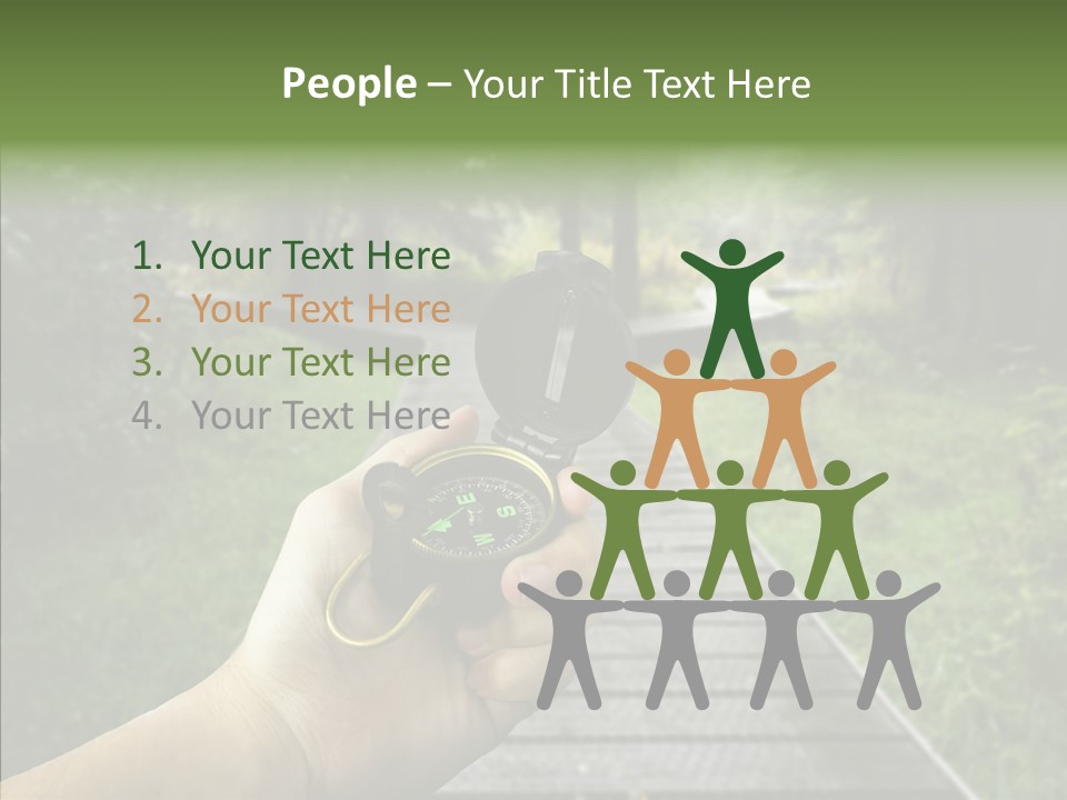 Paths Concept North PowerPoint Template