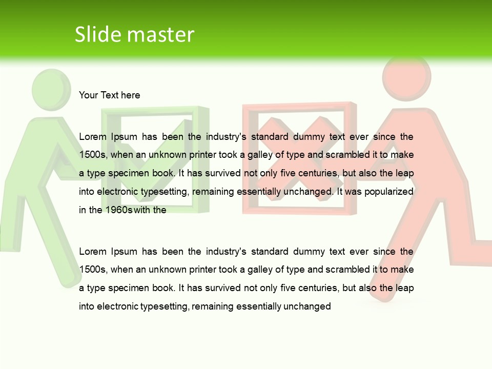 Election Check Negativity PowerPoint Template