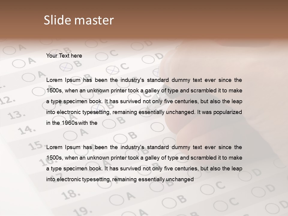 School Survey Customer PowerPoint Template