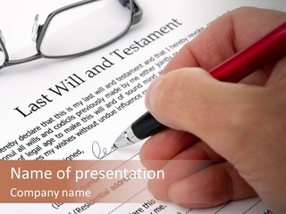 Preparation Law Pen PowerPoint Template