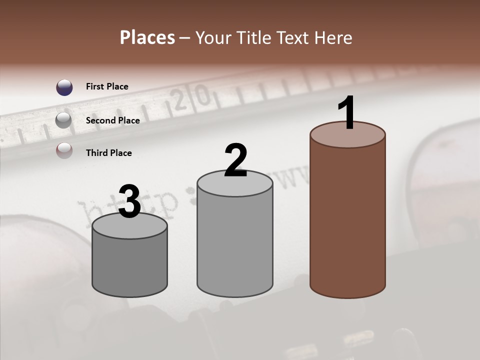 A Close Up Of A Typewriter With A Ruler PowerPoint Template