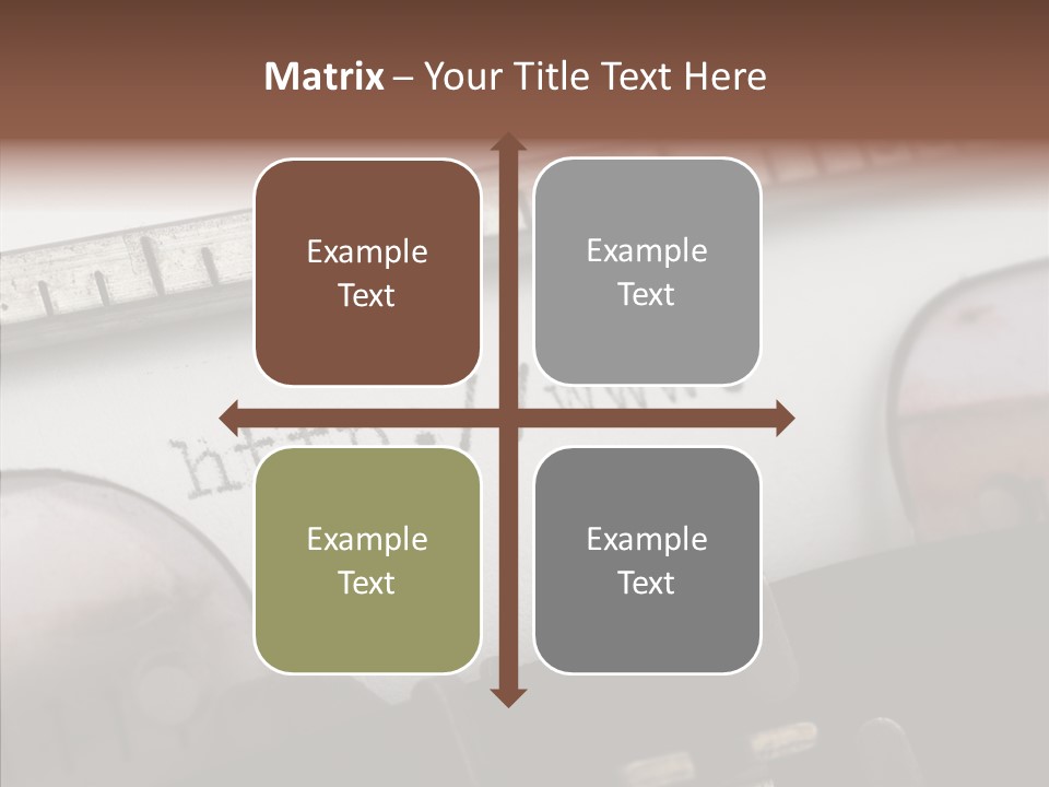 A Close Up Of A Typewriter With A Ruler PowerPoint Template