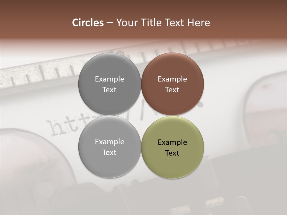 A Close Up Of A Typewriter With A Ruler PowerPoint Template