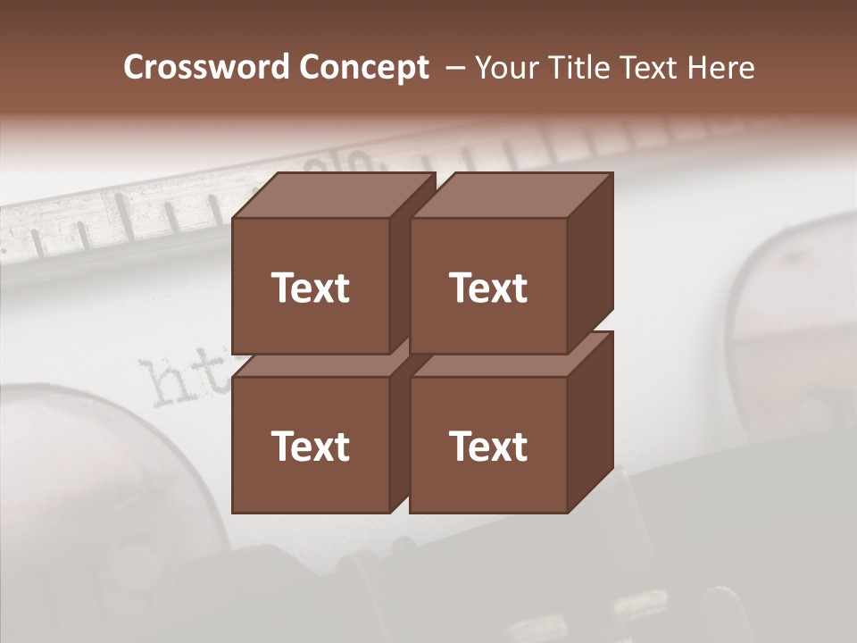 A Close Up Of A Typewriter With A Ruler PowerPoint Template
