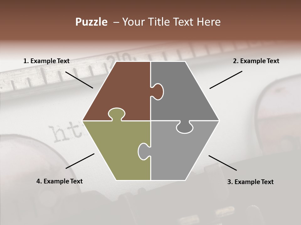 A Close Up Of A Typewriter With A Ruler PowerPoint Template
