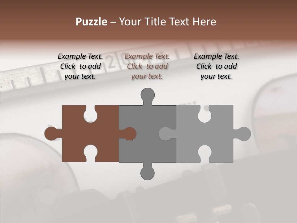 A Close Up Of A Typewriter With A Ruler PowerPoint Template