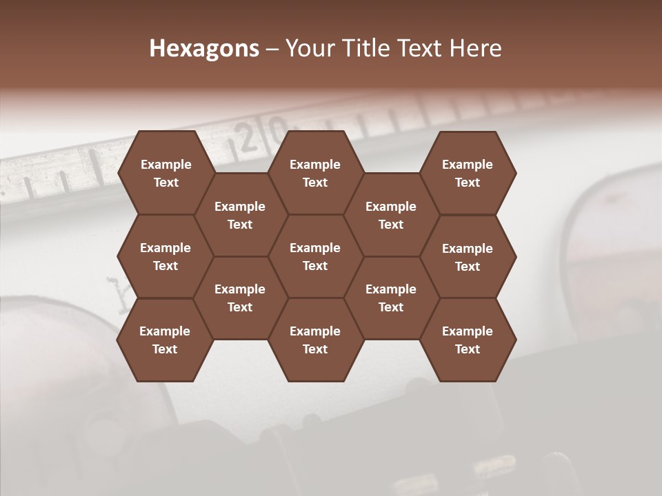 A Close Up Of A Typewriter With A Ruler PowerPoint Template