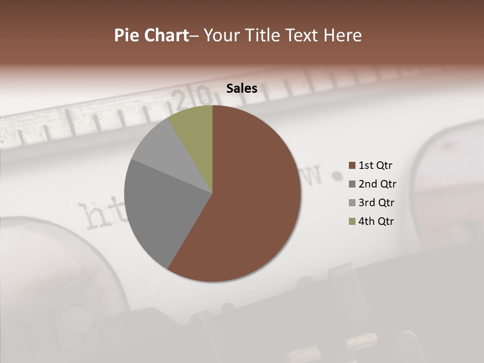 A Close Up Of A Typewriter With A Ruler PowerPoint Template
