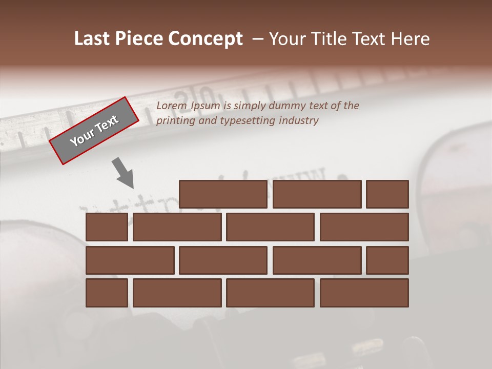 A Close Up Of A Typewriter With A Ruler PowerPoint Template