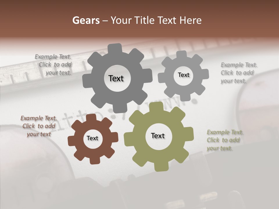 A Close Up Of A Typewriter With A Ruler PowerPoint Template