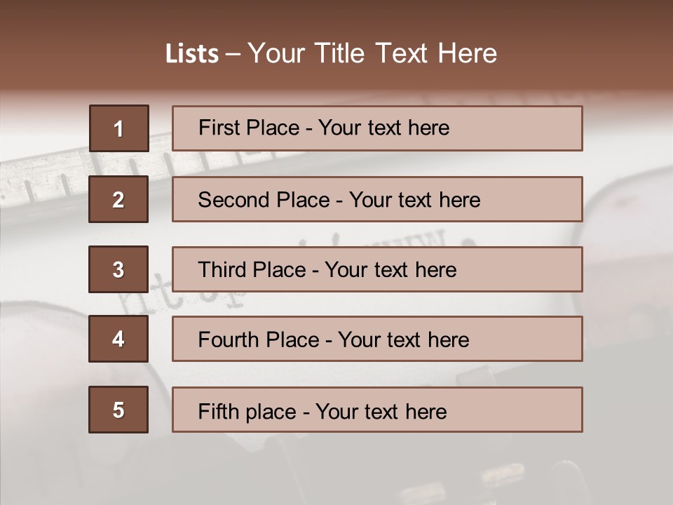 A Close Up Of A Typewriter With A Ruler PowerPoint Template
