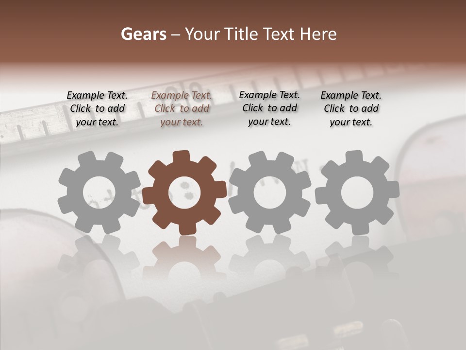 A Close Up Of A Typewriter With A Ruler PowerPoint Template