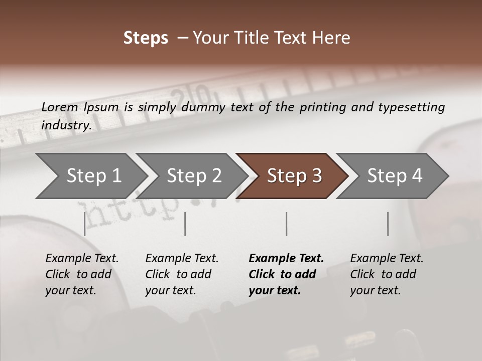 A Close Up Of A Typewriter With A Ruler PowerPoint Template
