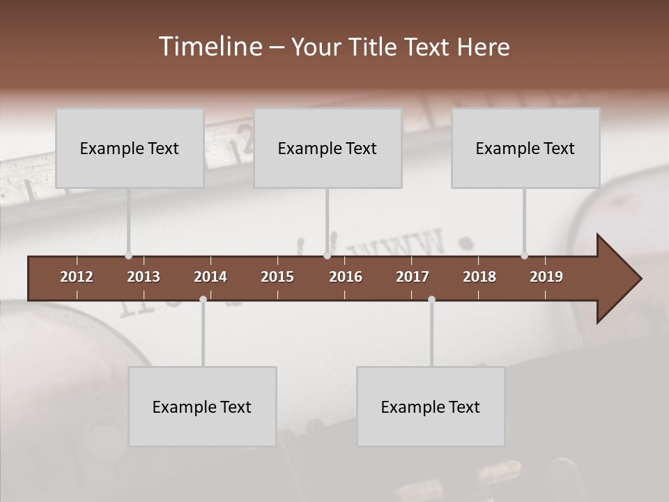 A Close Up Of A Typewriter With A Ruler PowerPoint Template