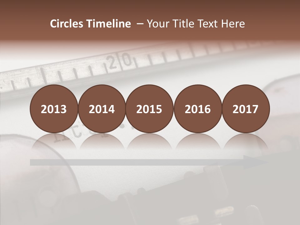 A Close Up Of A Typewriter With A Ruler PowerPoint Template