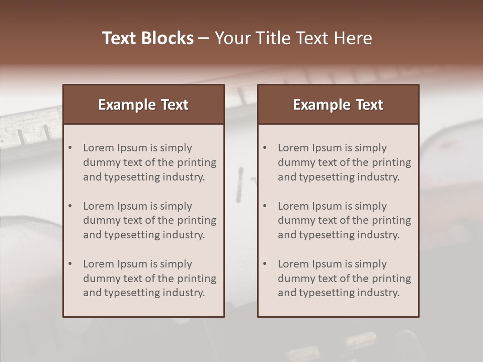 A Close Up Of A Typewriter With A Ruler PowerPoint Template