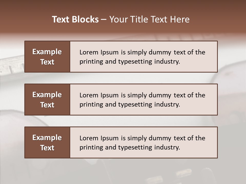 A Close Up Of A Typewriter With A Ruler PowerPoint Template