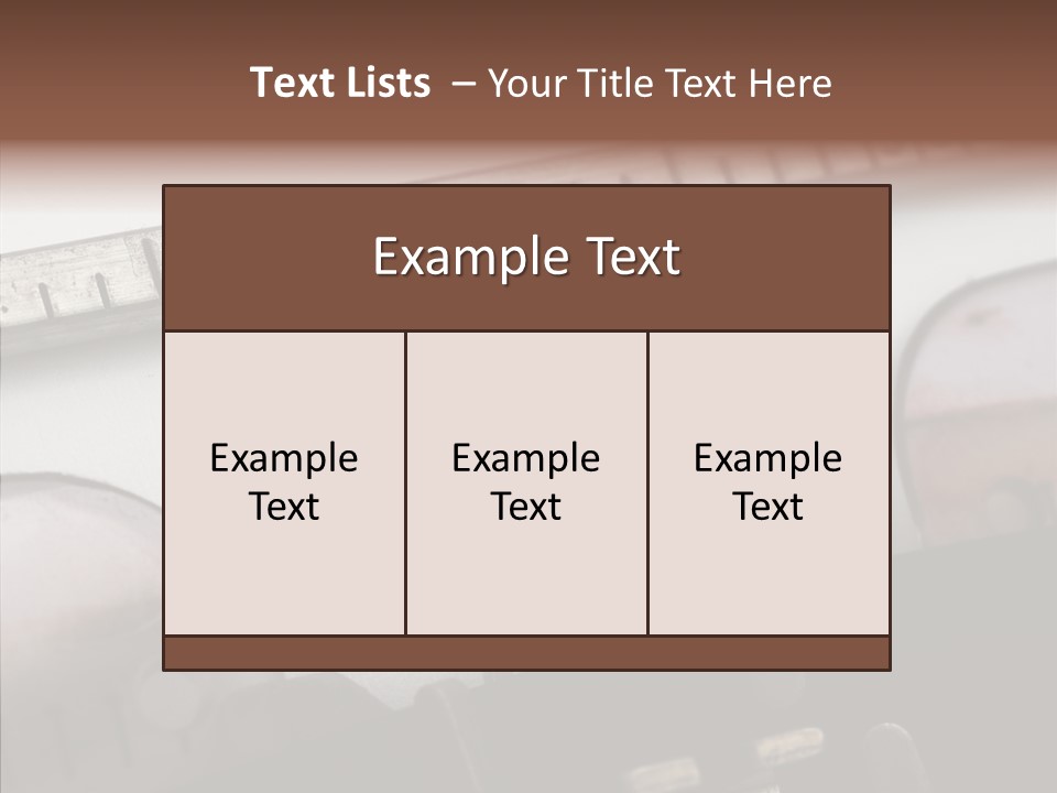 A Close Up Of A Typewriter With A Ruler PowerPoint Template