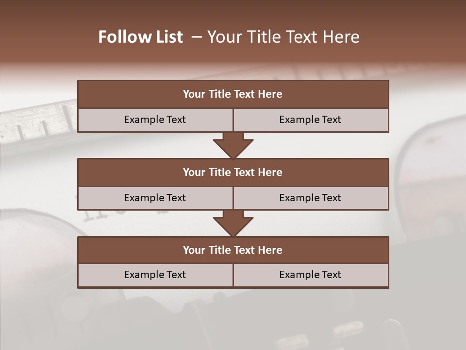 A Close Up Of A Typewriter With A Ruler PowerPoint Template