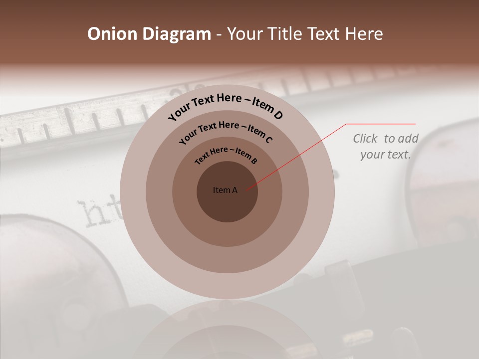 A Close Up Of A Typewriter With A Ruler PowerPoint Template
