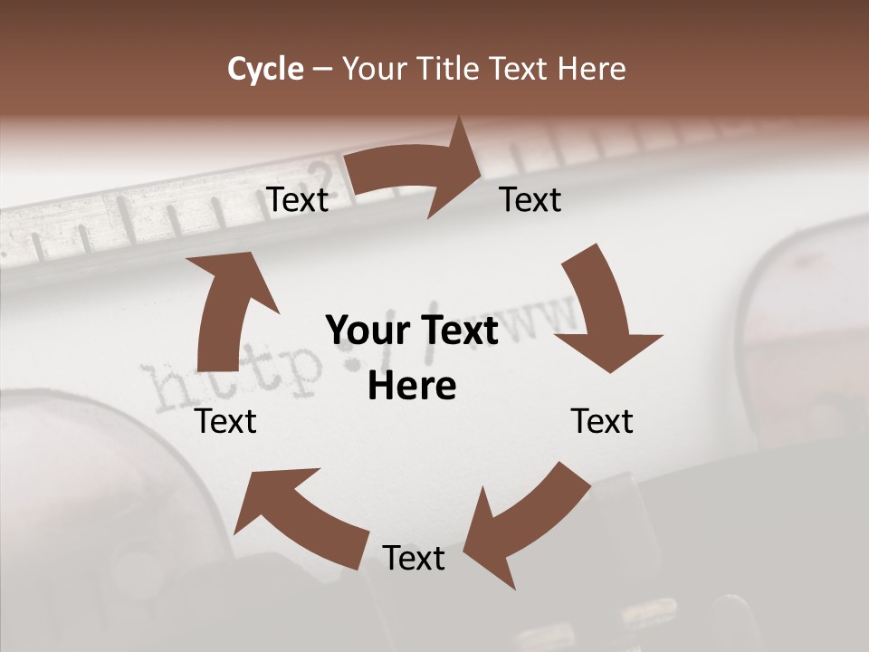 A Close Up Of A Typewriter With A Ruler PowerPoint Template