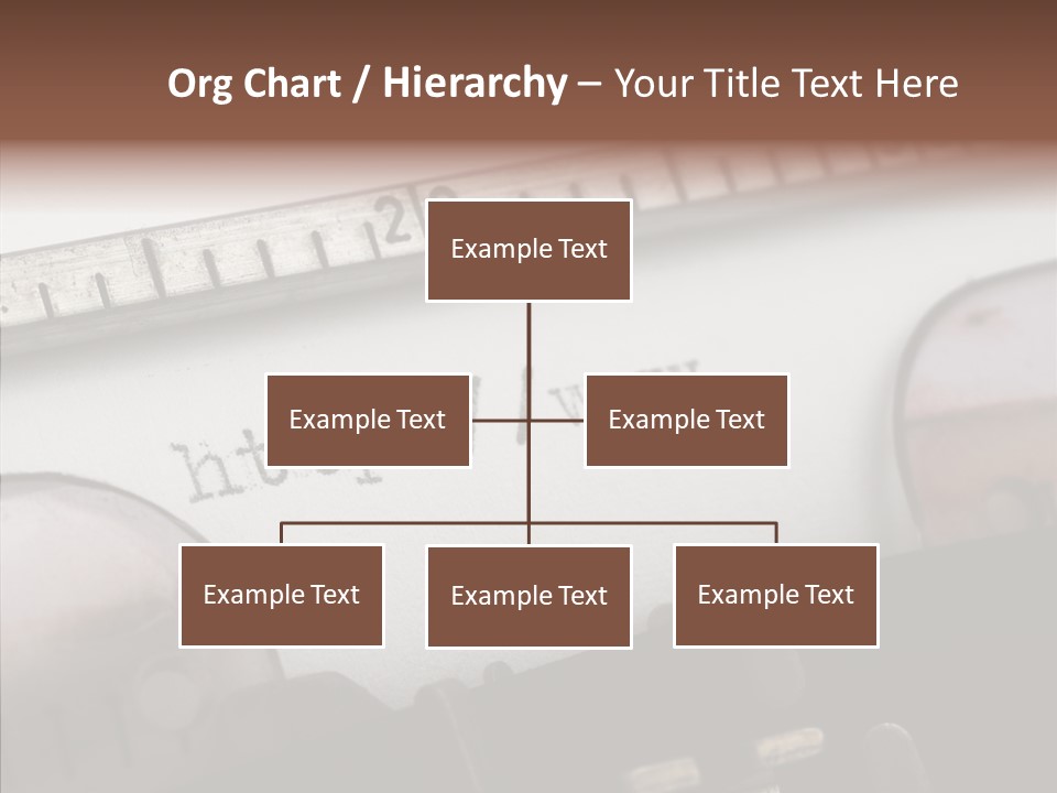 A Close Up Of A Typewriter With A Ruler PowerPoint Template