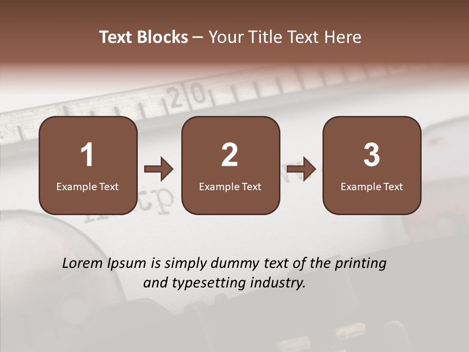 A Close Up Of A Typewriter With A Ruler PowerPoint Template