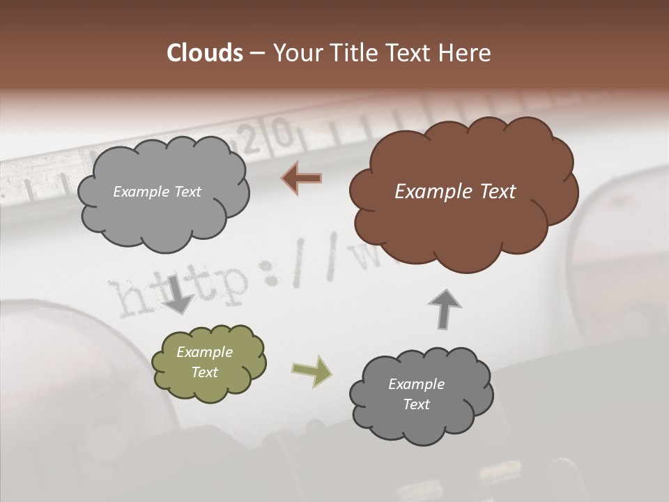 A Close Up Of A Typewriter With A Ruler PowerPoint Template