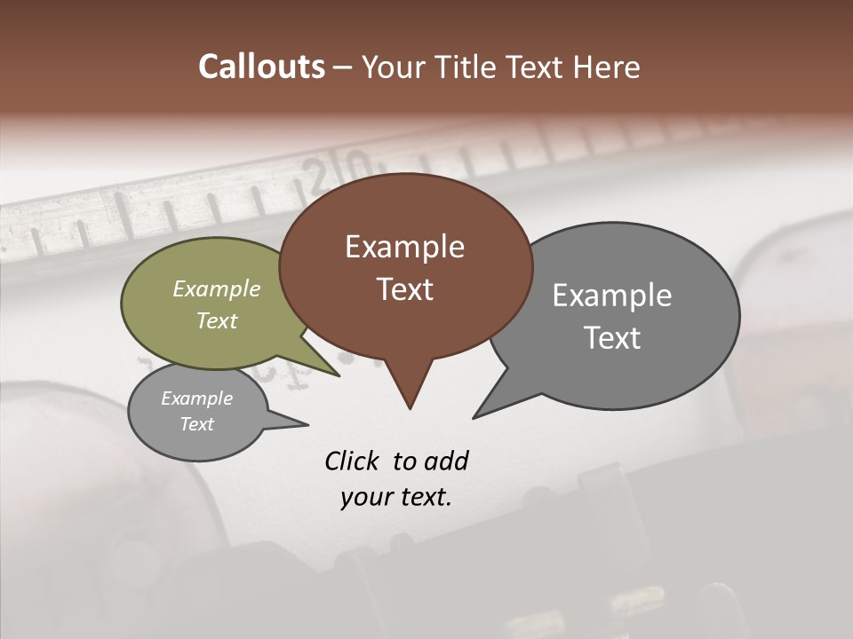 A Close Up Of A Typewriter With A Ruler PowerPoint Template