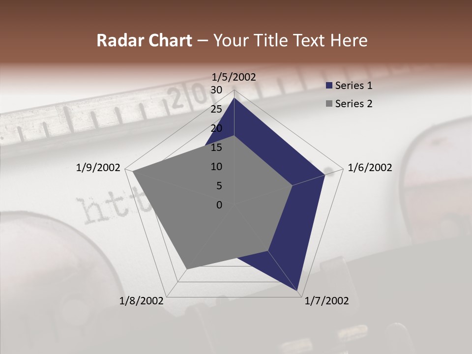 A Close Up Of A Typewriter With A Ruler PowerPoint Template