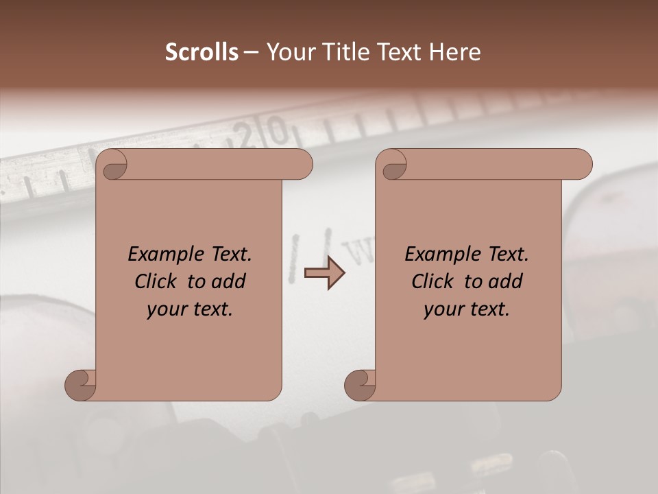 A Close Up Of A Typewriter With A Ruler PowerPoint Template