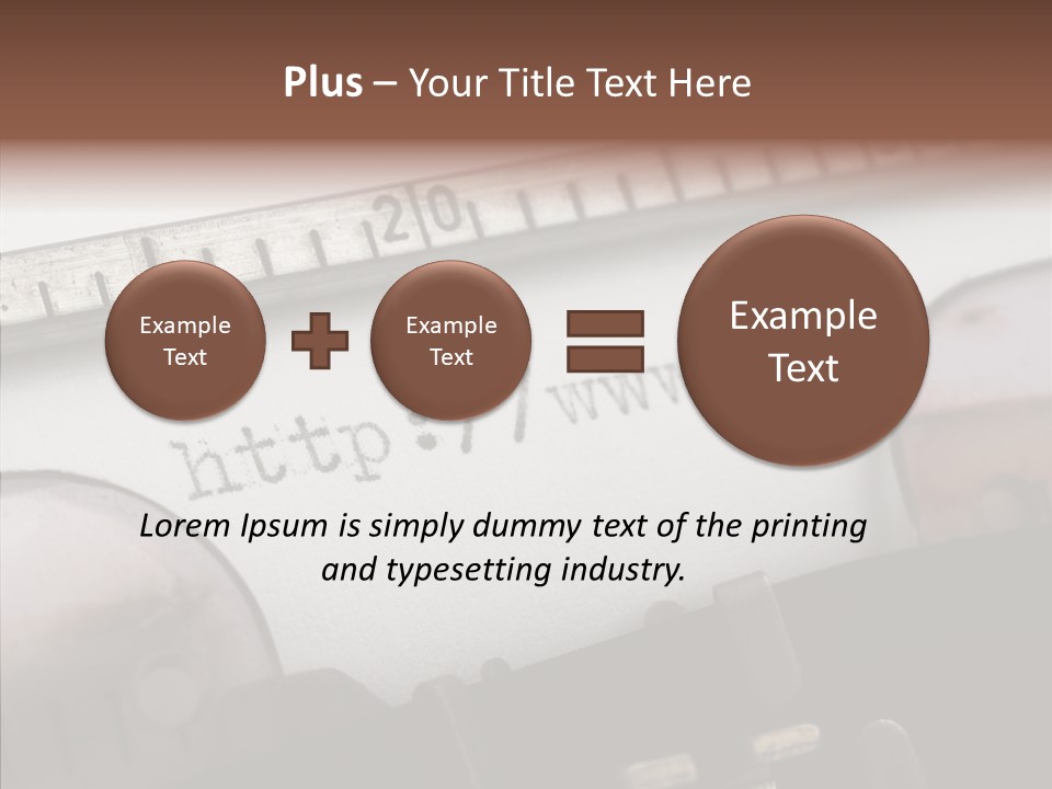A Close Up Of A Typewriter With A Ruler PowerPoint Template