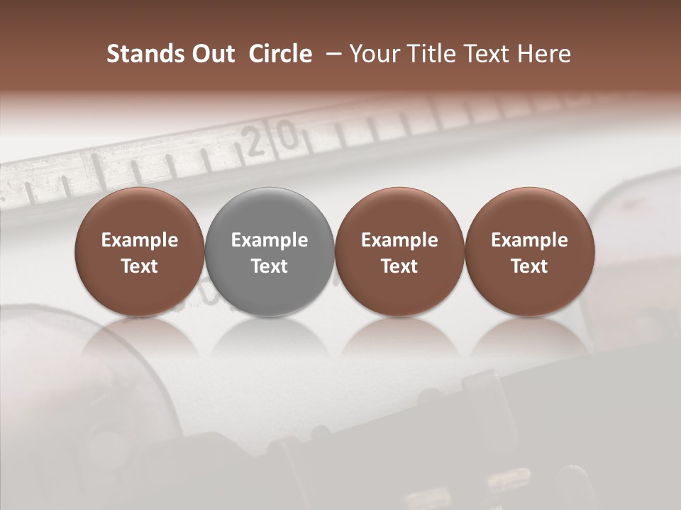 A Close Up Of A Typewriter With A Ruler PowerPoint Template