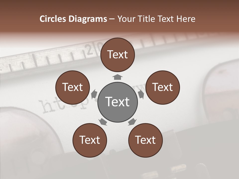A Close Up Of A Typewriter With A Ruler PowerPoint Template