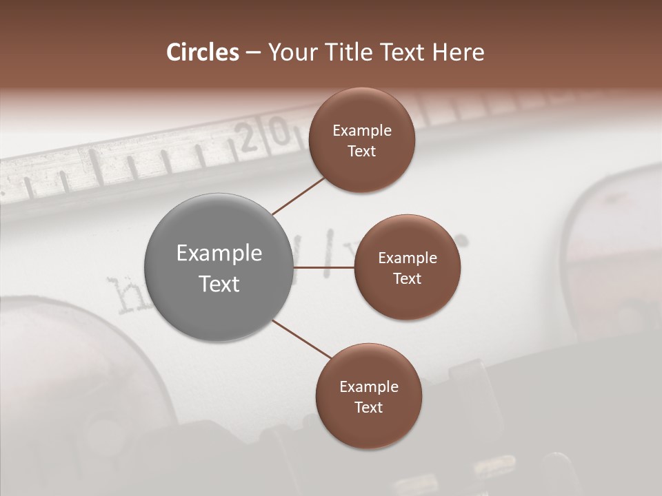A Close Up Of A Typewriter With A Ruler PowerPoint Template