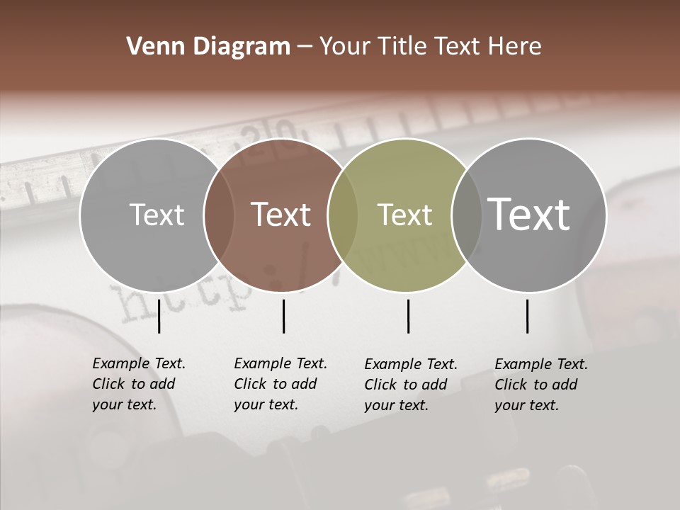 A Close Up Of A Typewriter With A Ruler PowerPoint Template