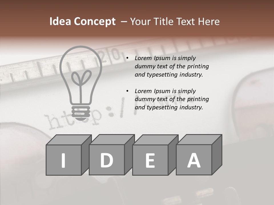 A Close Up Of A Typewriter With A Ruler PowerPoint Template