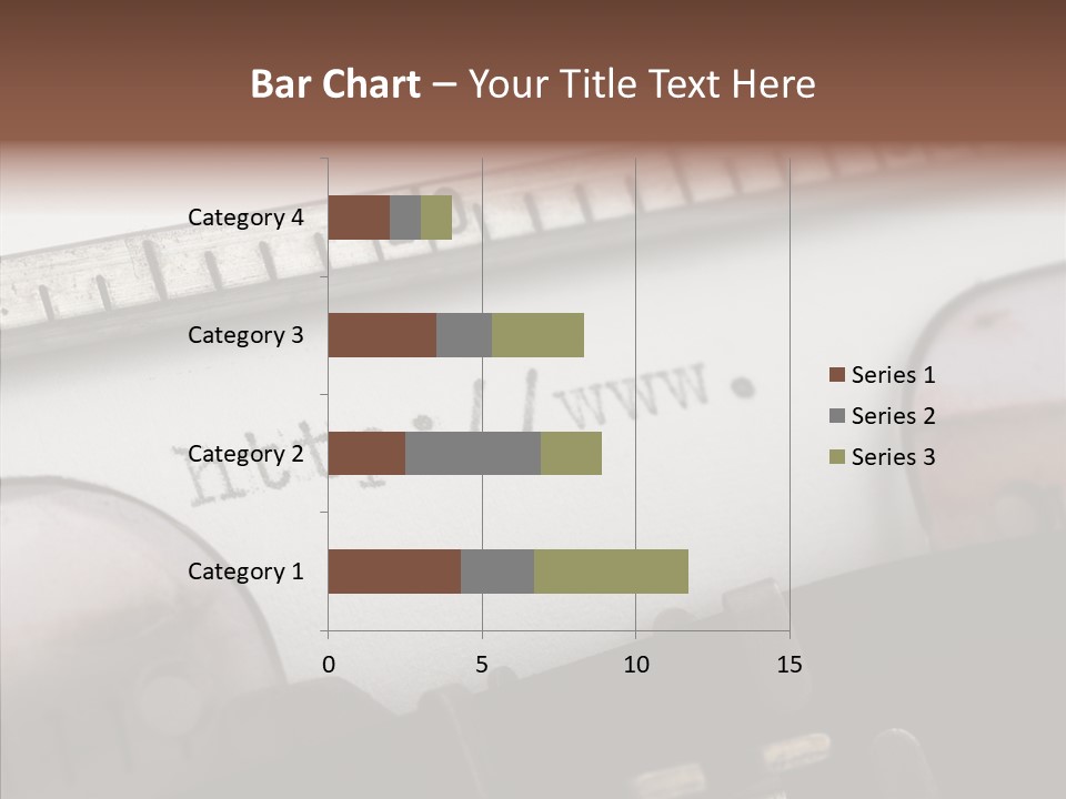 A Close Up Of A Typewriter With A Ruler PowerPoint Template