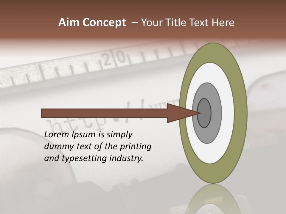 A Close Up Of A Typewriter With A Ruler PowerPoint Template