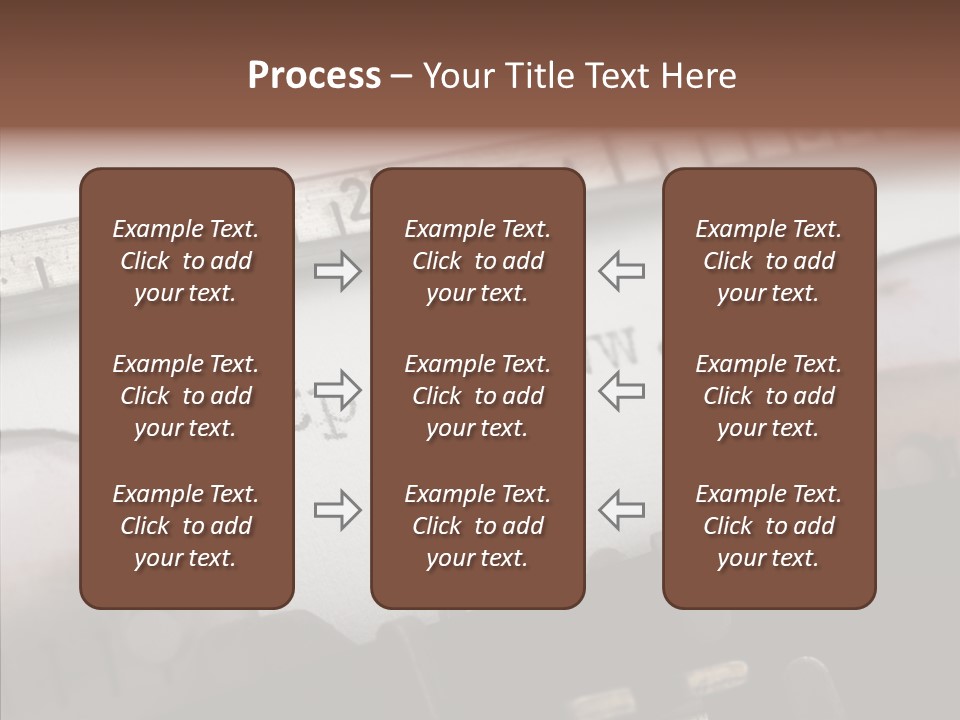 A Close Up Of A Typewriter With A Ruler PowerPoint Template