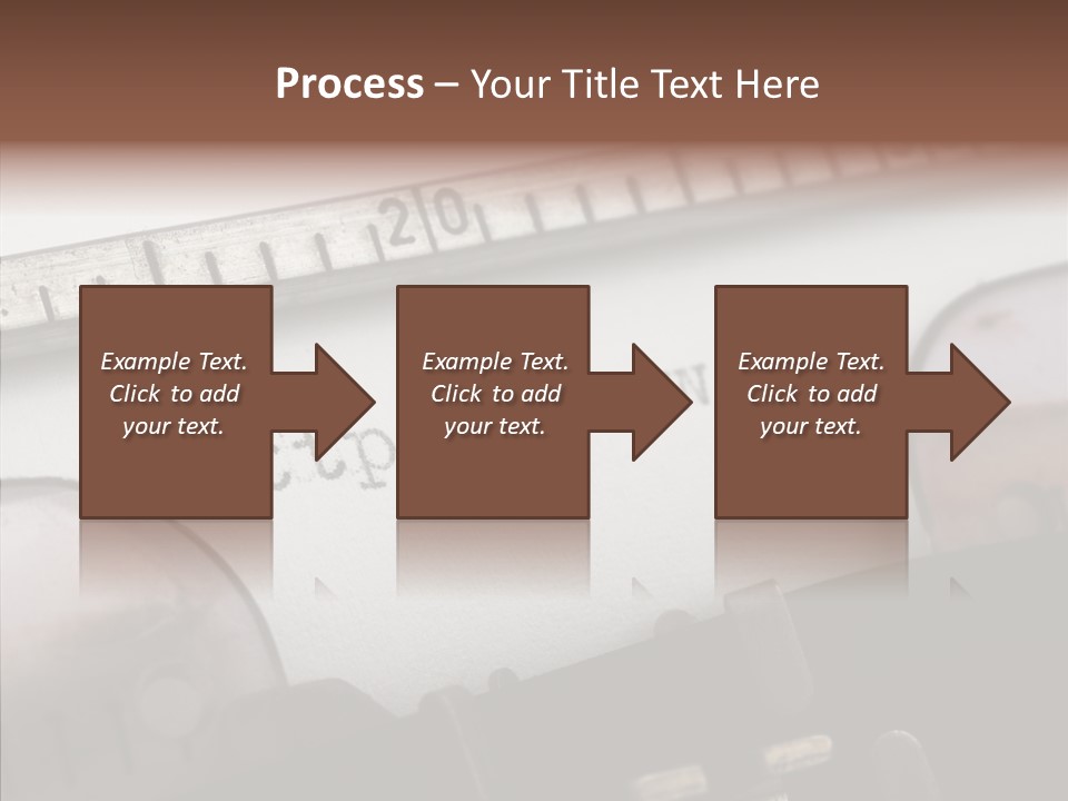 A Close Up Of A Typewriter With A Ruler PowerPoint Template