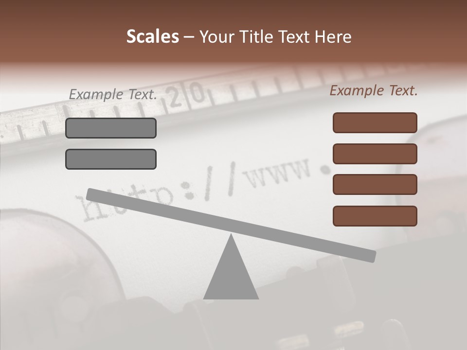 A Close Up Of A Typewriter With A Ruler PowerPoint Template