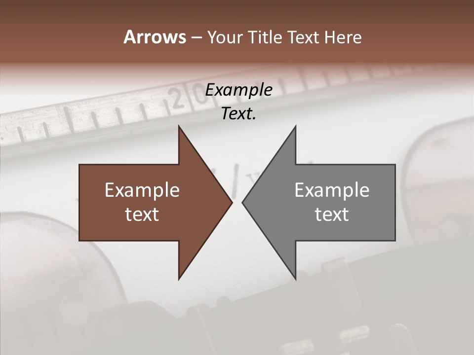 A Close Up Of A Typewriter With A Ruler PowerPoint Template