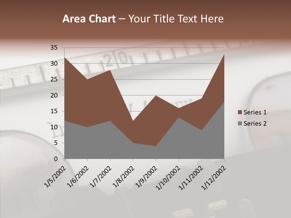 A Close Up Of A Typewriter With A Ruler PowerPoint Template