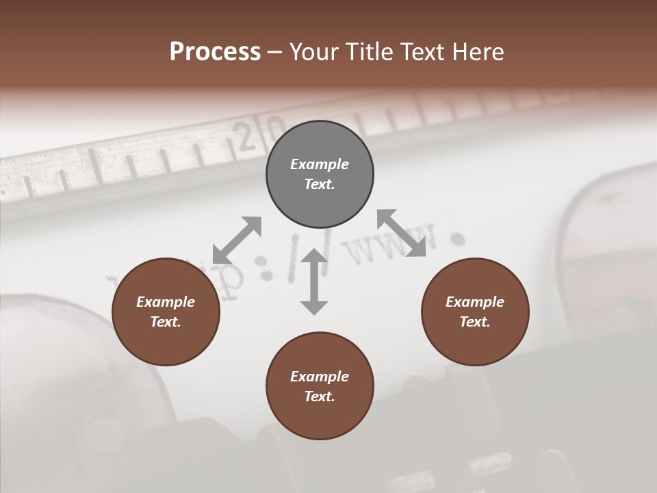 A Close Up Of A Typewriter With A Ruler PowerPoint Template