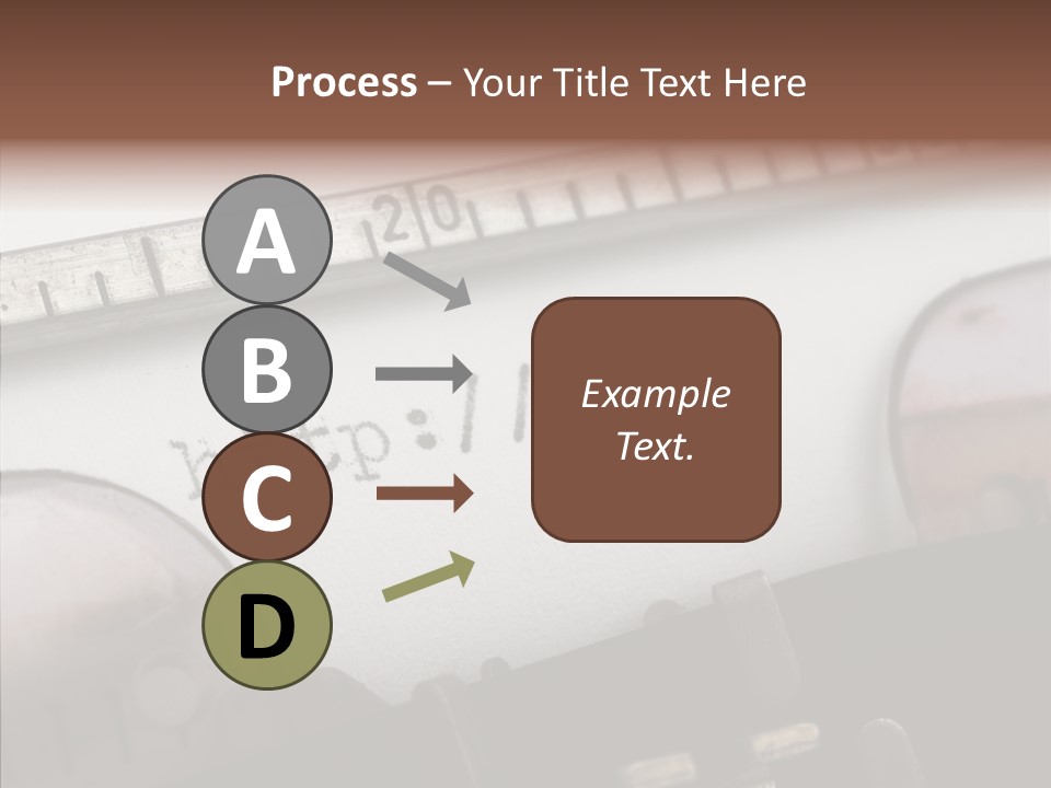A Close Up Of A Typewriter With A Ruler PowerPoint Template