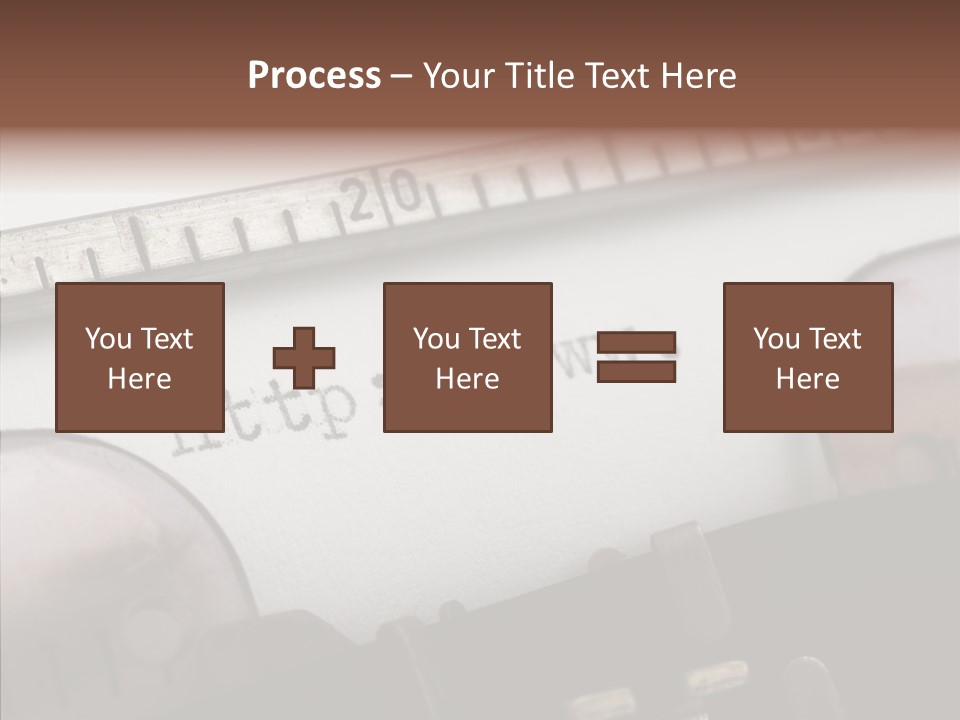 A Close Up Of A Typewriter With A Ruler PowerPoint Template