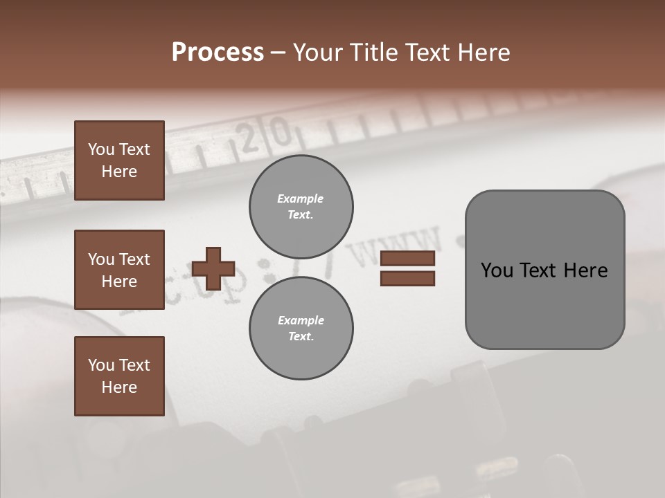 A Close Up Of A Typewriter With A Ruler PowerPoint Template