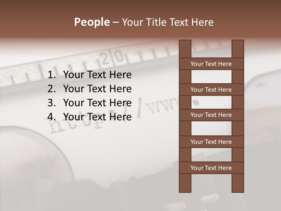 A Close Up Of A Typewriter With A Ruler PowerPoint Template