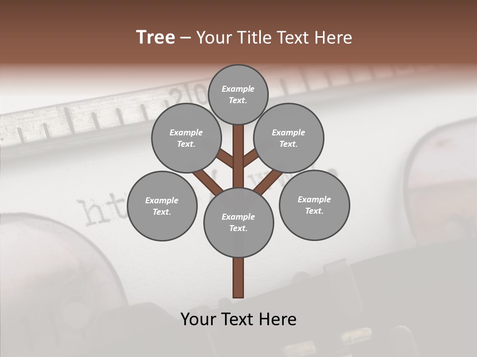 A Close Up Of A Typewriter With A Ruler PowerPoint Template